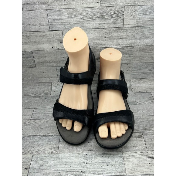 SAS Shoes - SAS Nudu Black Leather Comfort Walking Sandals Womens 9 M Made in USA